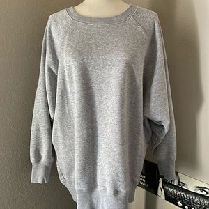 Aerie Oversized Light Gray Crew